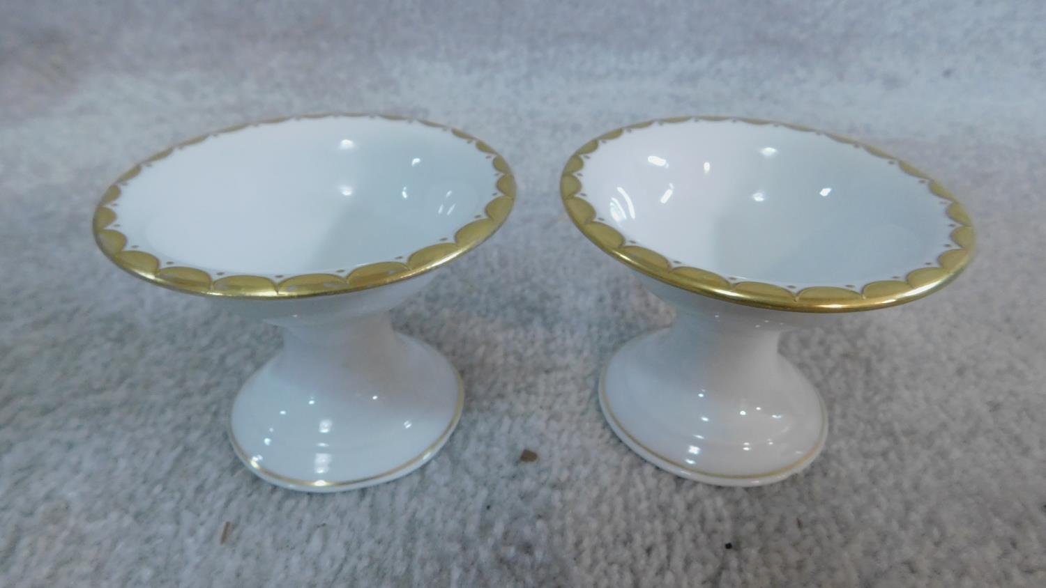 An extensive dinner service in white porcelain and gilt highlighted rims, marked Epiag, - Image 5 of 10
