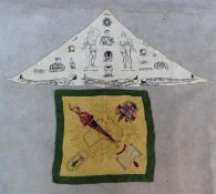 Two scarves. One WW1 scarf sling from the St John's ambulance brigade, designed with various