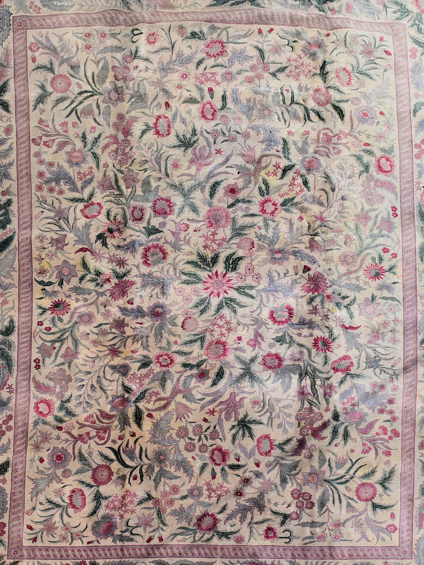 A William Morris design carpet in the Arts and Crafts manner with foliate and floral pattern - Image 2 of 4