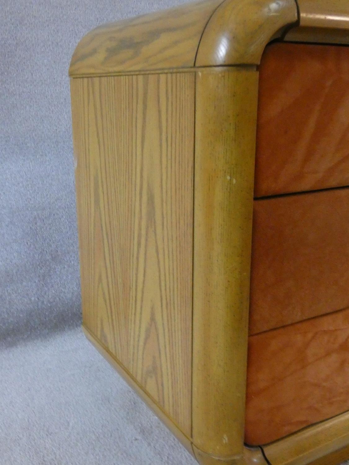 A 1970's vintage mirrored and teak chest in the Art Deco style fitted with nine drawers. H.76xW. - Image 7 of 9