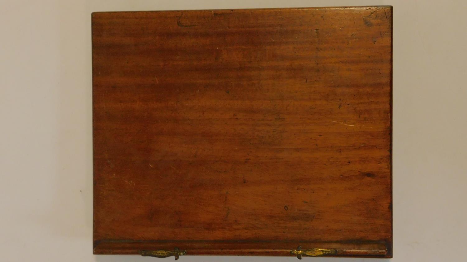 A 19th century mahogany adjustable desk top reading or music stand. 34x28cm - Image 3 of 3