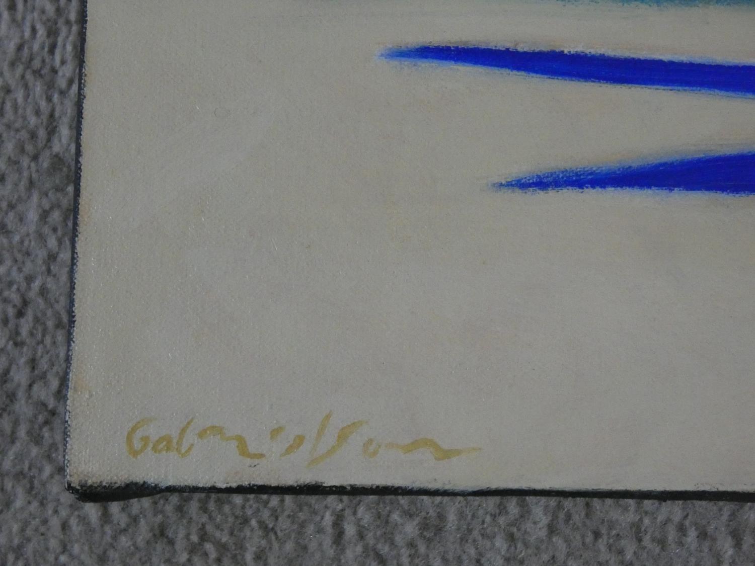 An acrylic on canvas laid on board by contemporary American artist Walter Gabrielson, signed. H. - Image 4 of 5