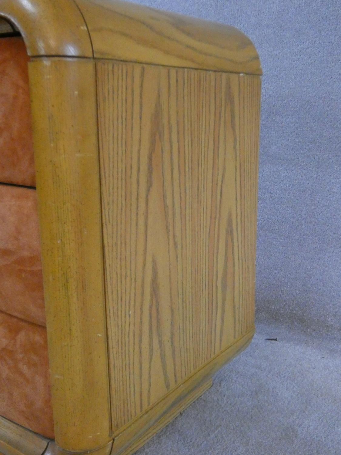 A 1970's vintage mirrored and teak chest in the Art Deco style fitted with nine drawers. H.76xW. - Image 8 of 9