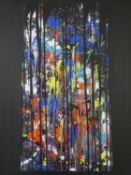 Terence Howe (B.1943) A large unframed oil on canvas, abstract composition, "Gothic" signed and