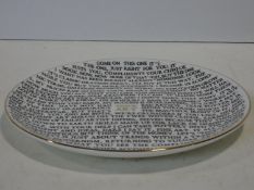 Grayson Perry RA (b.1960) 100% Art Plate, 2020 fine china plate, with artist's seal printed to base,