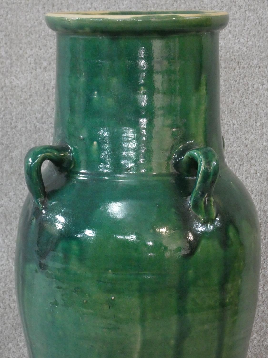 A large floor standing drip glazed Sharab wine vessel. H.77cmH.77cmH.76cm - Image 2 of 4
