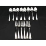 An extensive collection of mixed 19th century and later silver plated cutlery, with maker's marks,