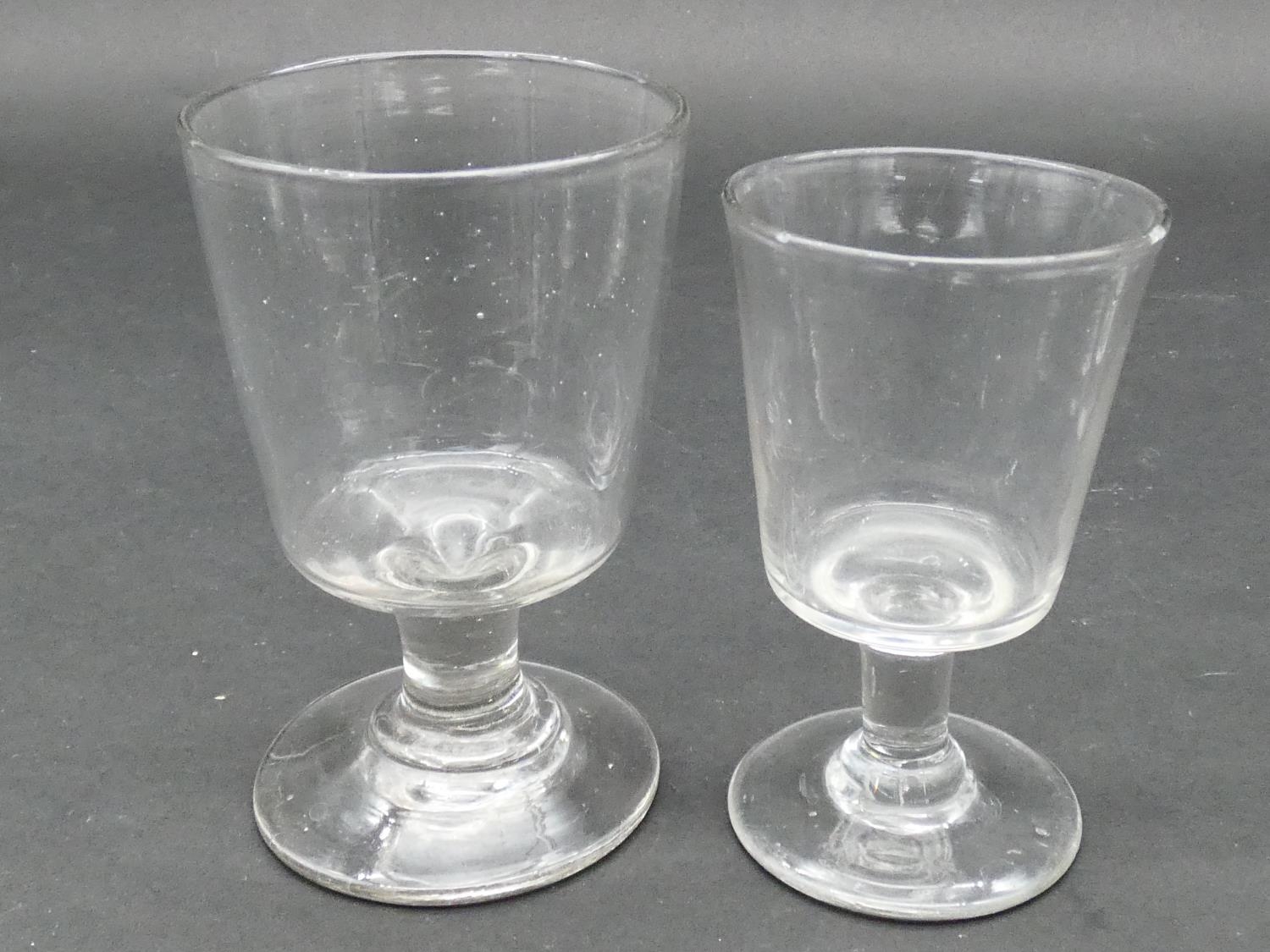 A collection of six 19th and 18th century glasses. Including two 19th century absinthe glasses, a - Image 3 of 4