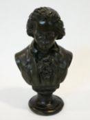 A moulded bust of Beethoven. 31x17cm