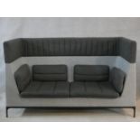 Mark Gabbertas for Allermuir, a Haven sofa in two tones of grey. H.118xW.200xL.81cm