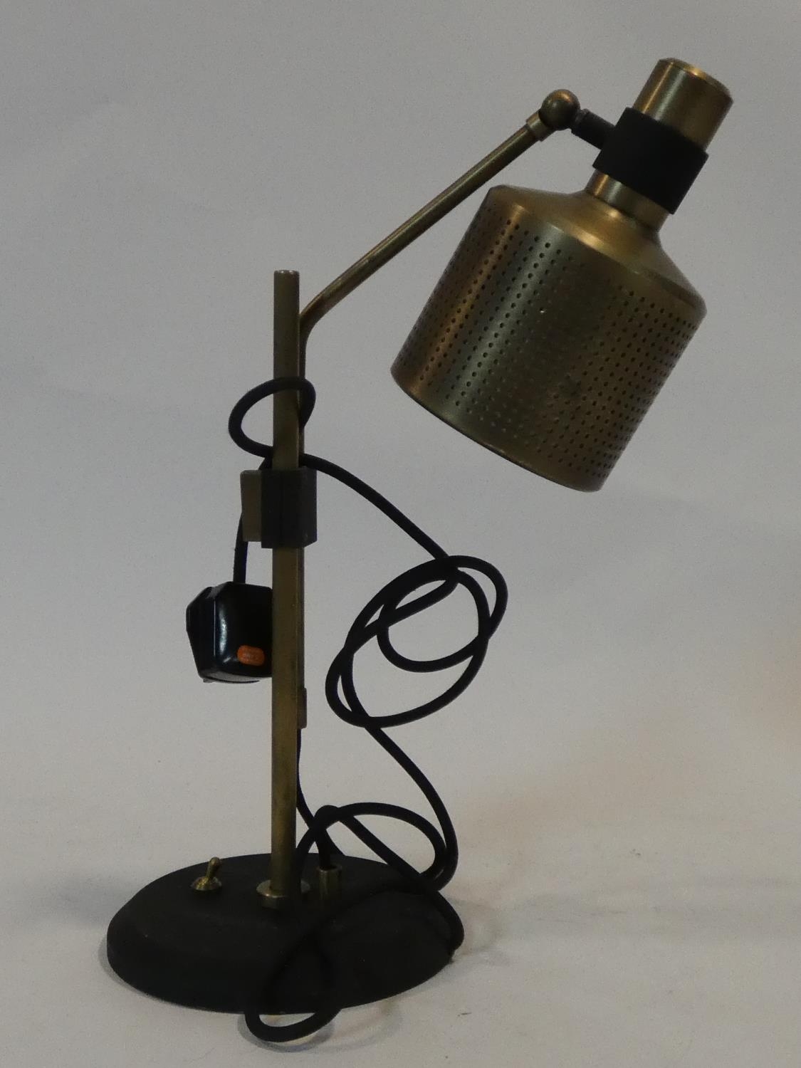 A pair of vintage style metal adjustable desk lamps. H.50cm - Image 2 of 6