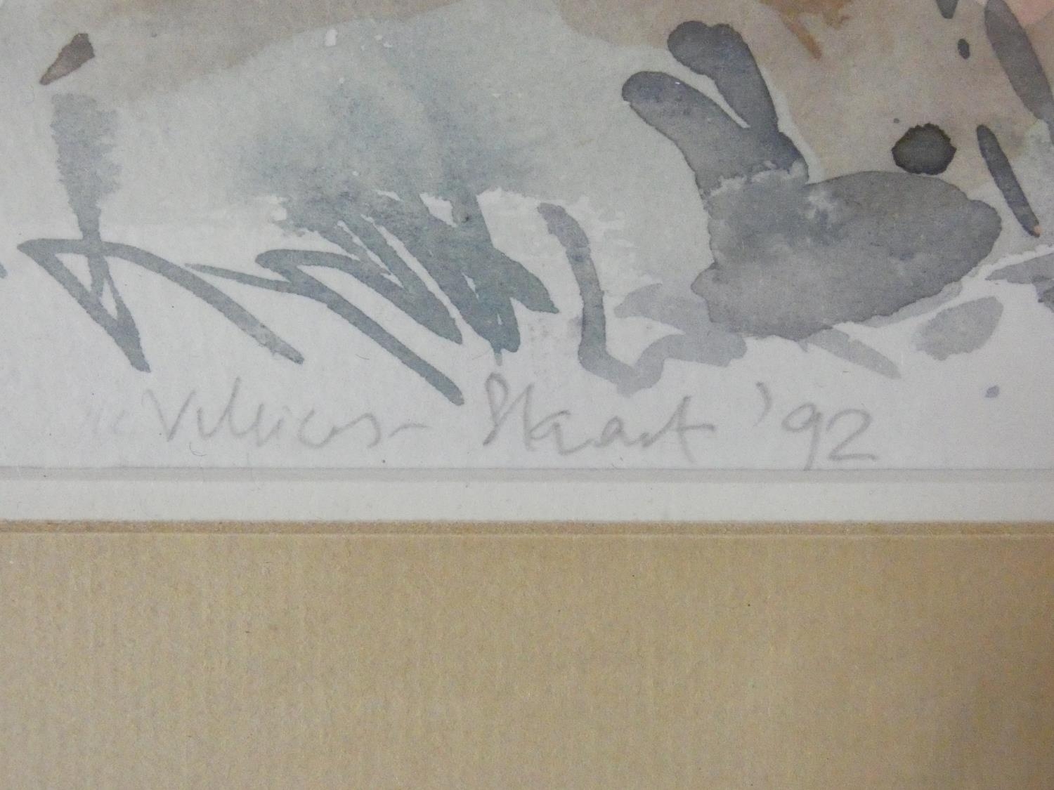 A framed and glazed watercolour study, still life, signed and dated and another watercolour of - Image 7 of 9