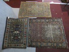 A collection of three various Eastern rugs. H.180xW.151cm (largest)