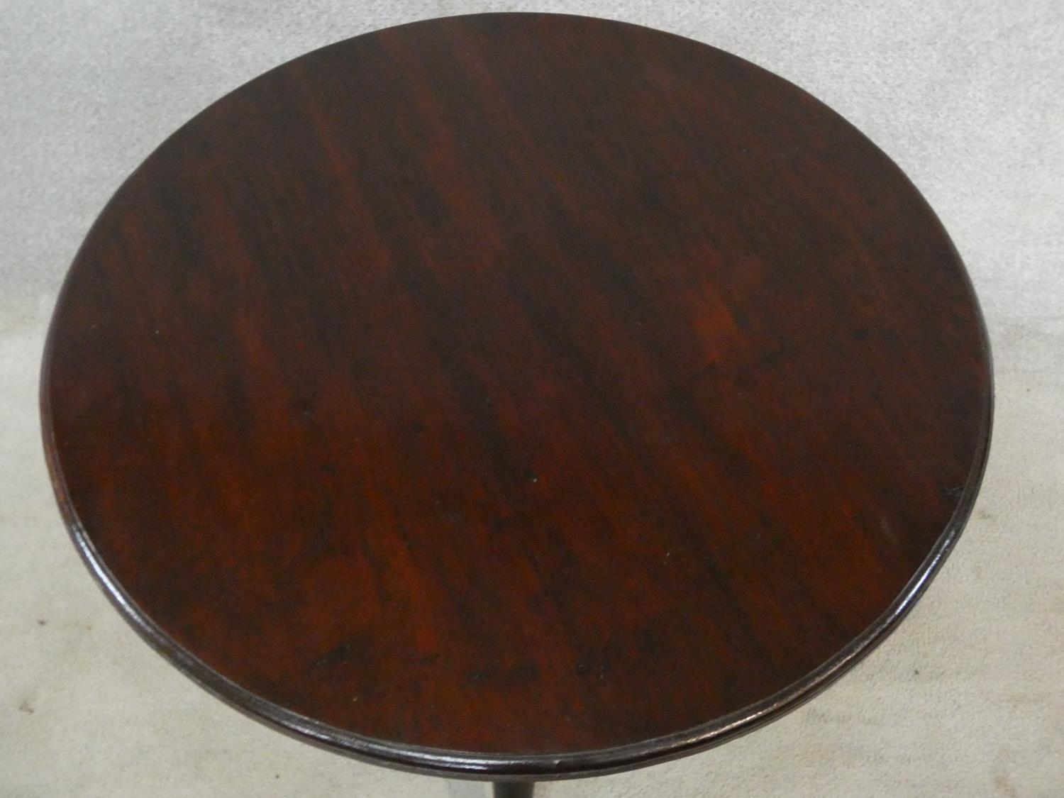 A Georgian style mahogany circular occasional table on tripod cabriole pedestal base. H.70 D.74cm - Image 3 of 10