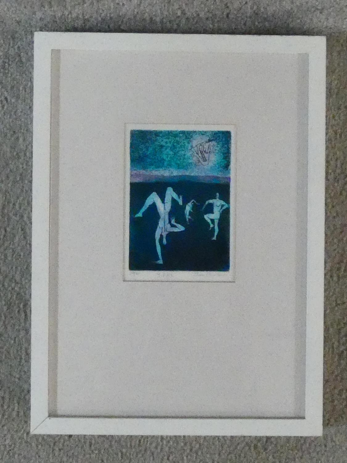 A framed and glazed limited signed etching by American artist Aimee Birnbaum, titled 'Yipee', - Image 2 of 6