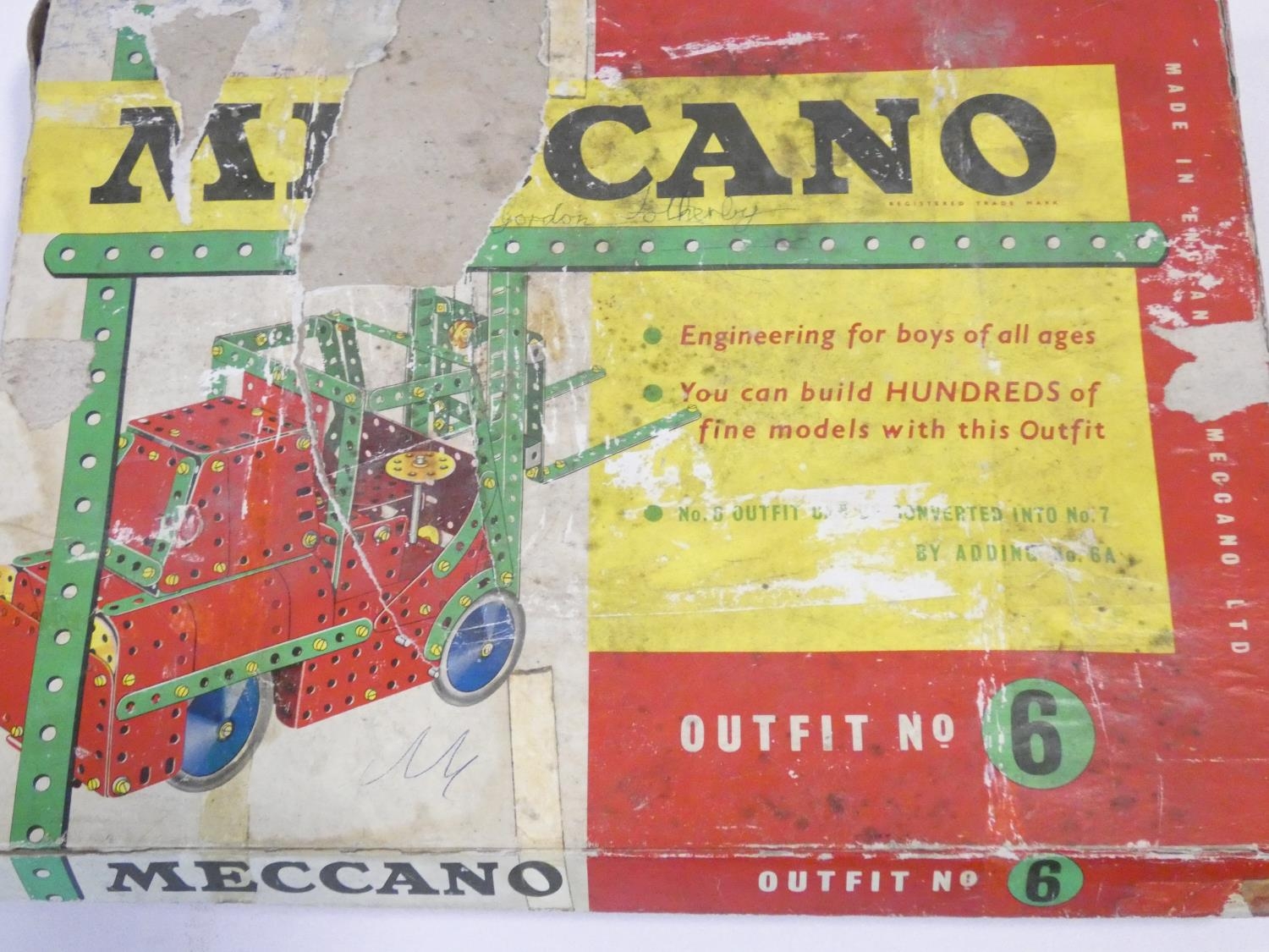 A vintage Meccano set, Outfit No.6, boxed. H.7 W.40 L.30cm - Image 2 of 4