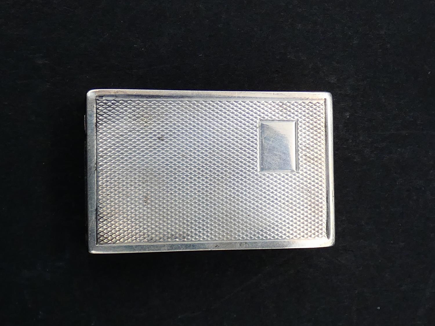 A collection of four silver tobacciana items. The two cigarette cases with engine turned - Image 12 of 16