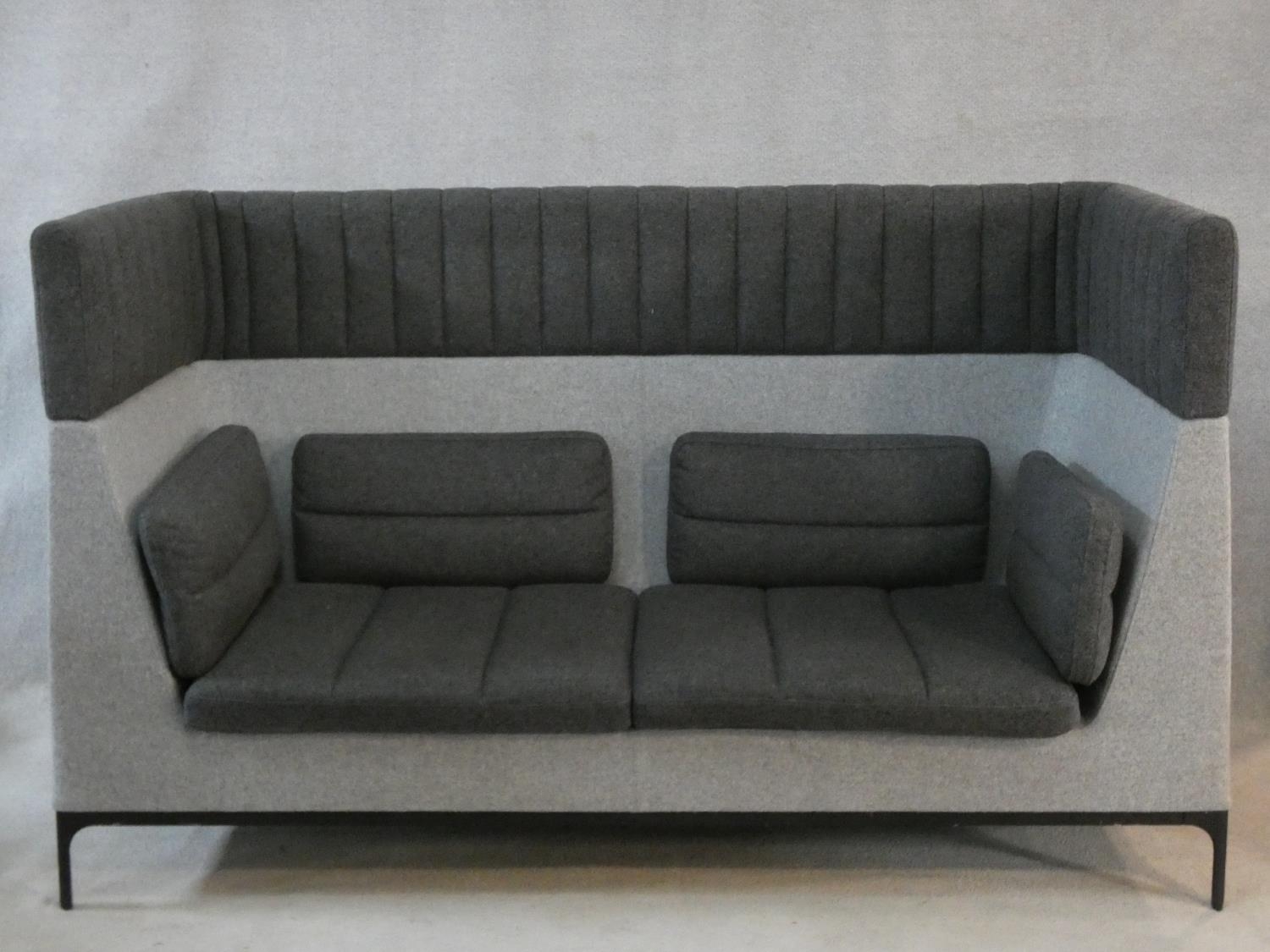 Mark Gabbertas for Allermuir, a Haven sofa in two tones of grey. H.118xW.200xL.81cm - Image 2 of 10