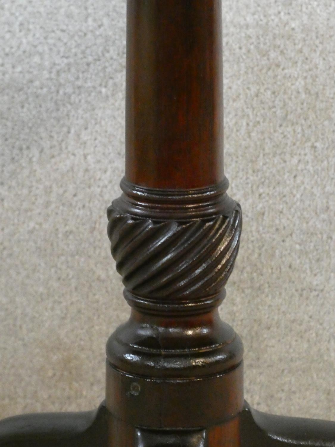 A Georgian style mahogany circular occasional table on tripod cabriole pedestal base. H.70 D.74cm - Image 7 of 10