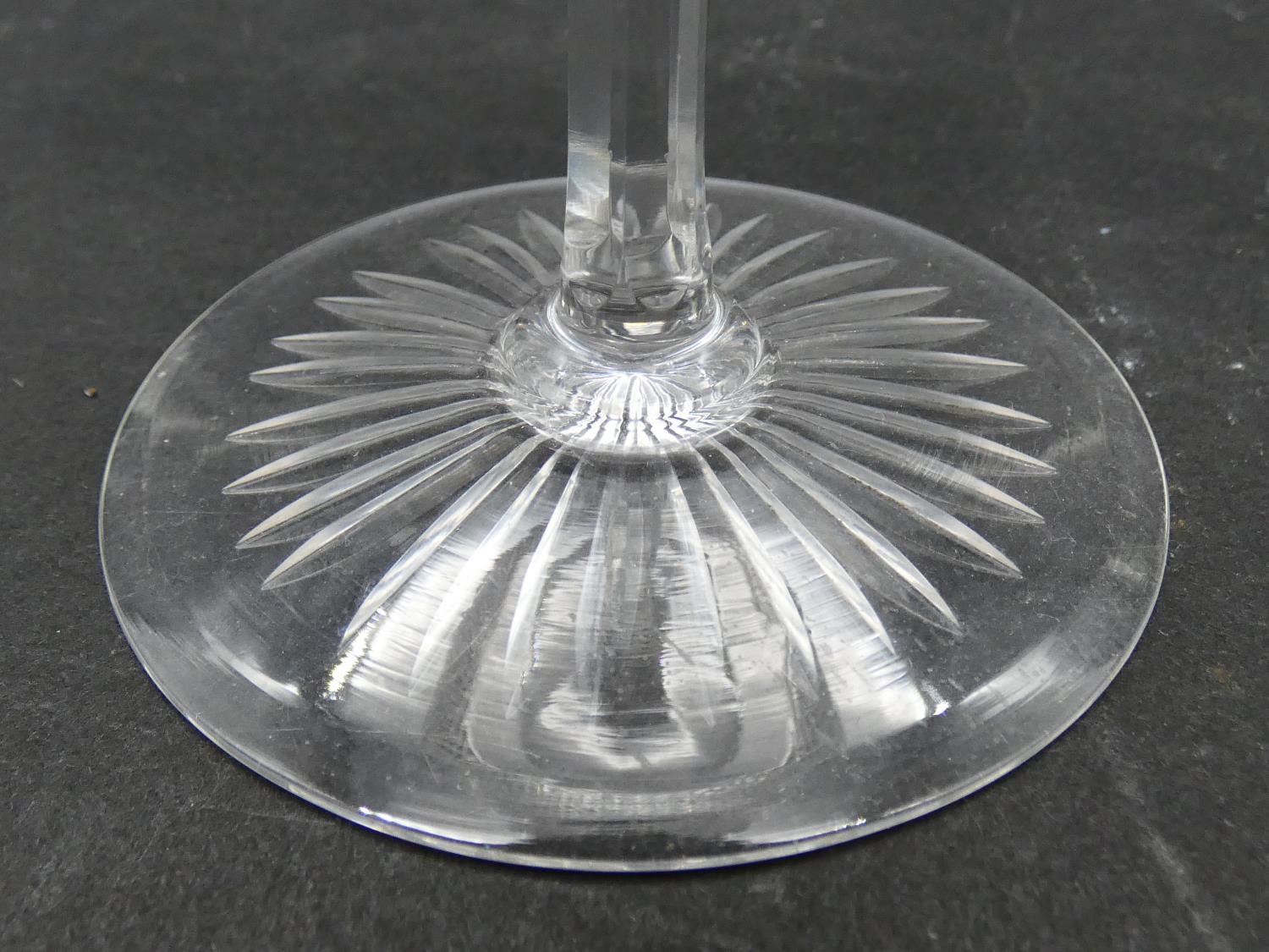 A collection of antique hand cut crystal glassware. Including two handled decanters, five - Image 10 of 30