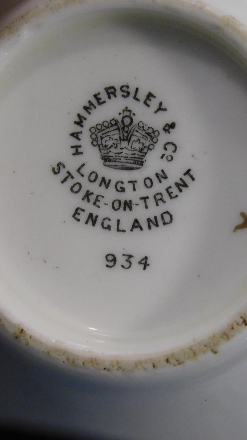 A Hammersly & Co gilded porcelain part five person coffee set. Decorated with a black and gold - Image 6 of 10