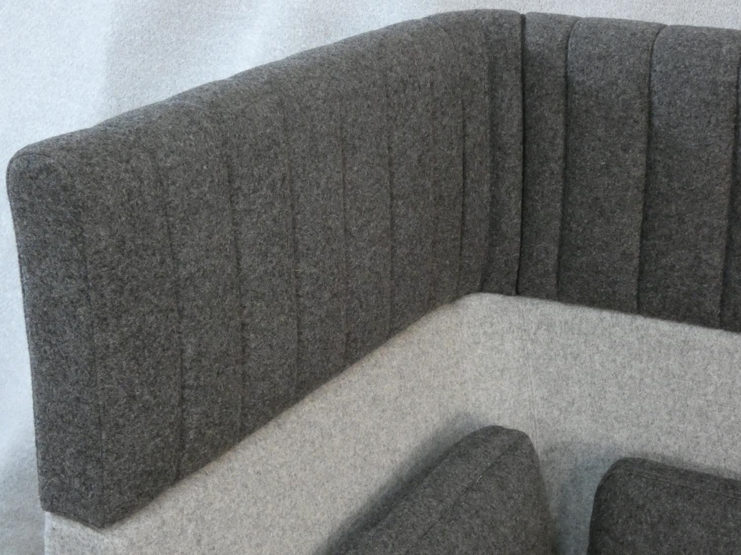 Mark Gabbertas for Allermuir, a Haven sofa in two tones of grey. H.118xW.200xL.81cm - Image 8 of 10