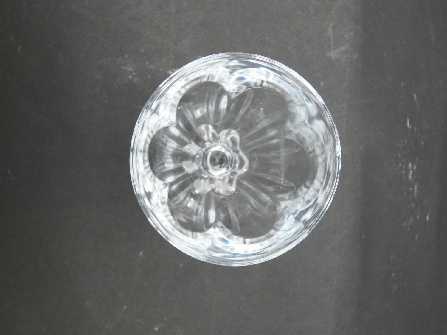 Eleven cut crystal sherry glasses with faceted petal design. H.15cm - Image 7 of 7