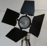 A vintage style film spotlight on chrome tripod stand along with a collection of six various