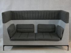 Mark Gabbertas for Allermuir, a Haven sofa in two tones of grey. H.118xW.200xL.81cm