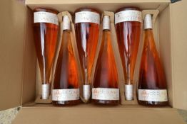 Eighteen bottles of 2011 syrah rose wine.