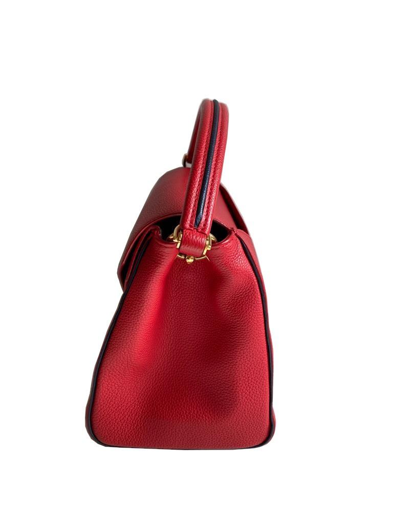 A Louis Vuitton Double V red calf leather and gold hardware. Includes Dustbag, W.28cm x H.20cm x D. - Image 2 of 11