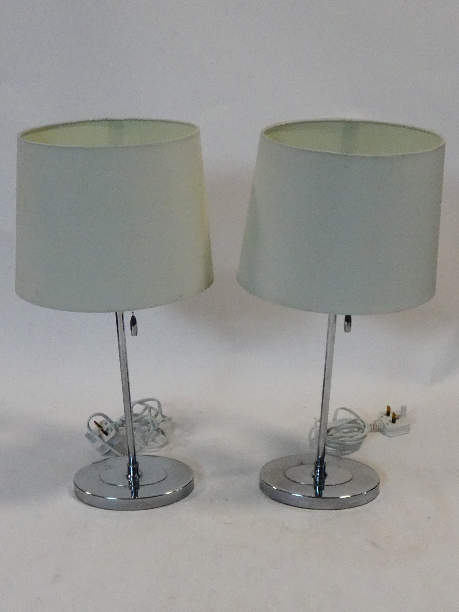 A pair of contemporary table lamps and their shades and a similar pair. H.59cm - Image 7 of 12