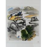 A framed and glazed limited edition signed print by Korean Artist (Kim Ki Chang 1914 - 2001),