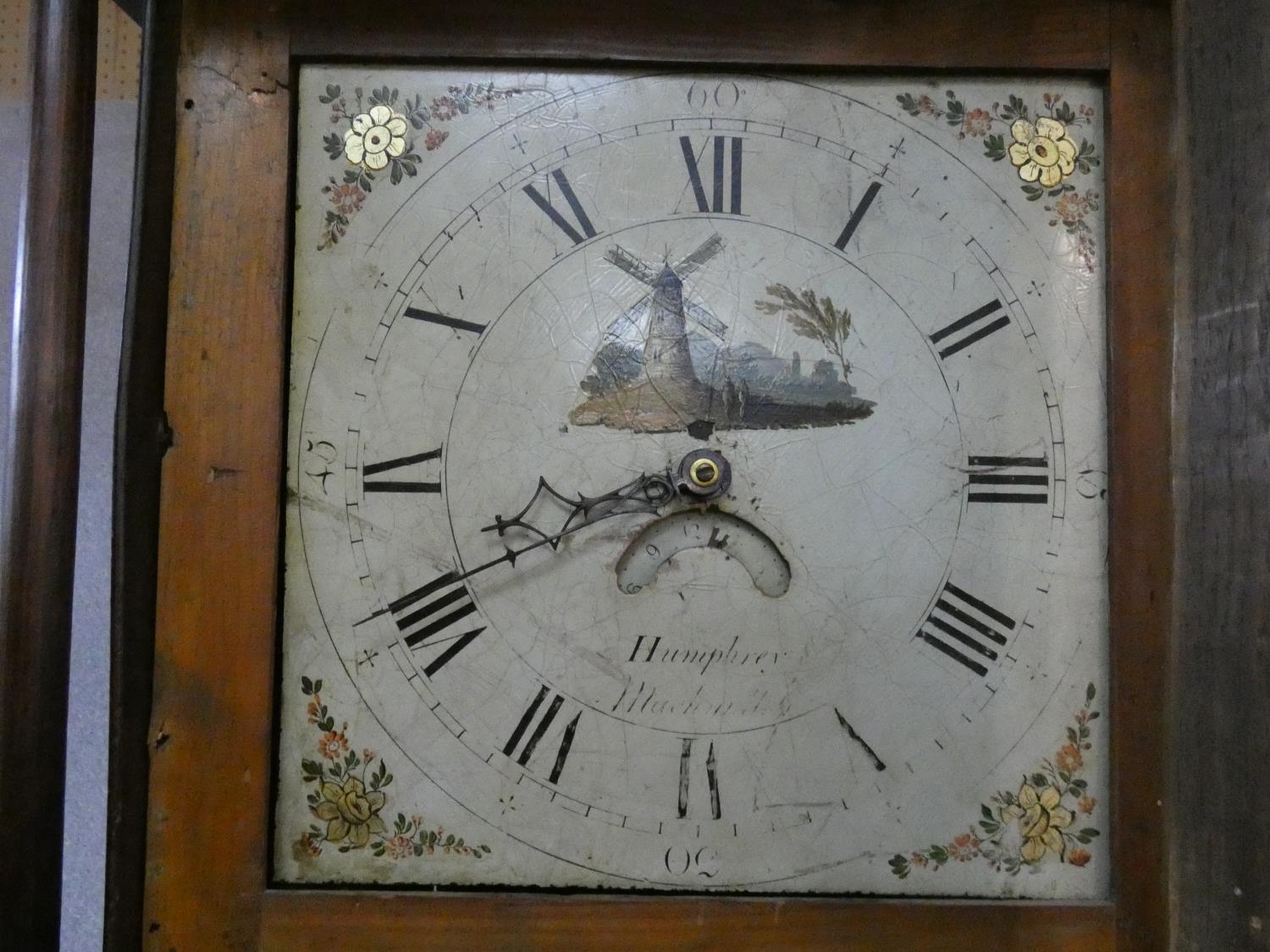 A Georgian oak 30 hour longcase clock with painted dial. H.200 W.45 D.23cm - Image 2 of 14