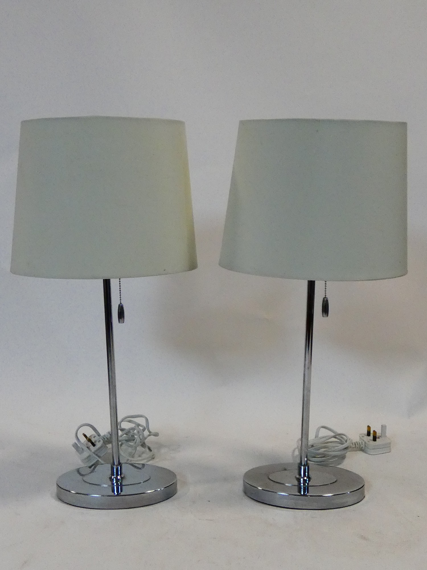 A pair of contemporary table lamps and their shades and a similar pair. H.59cm - Image 8 of 12