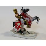 A Michael Sutty hand painted porcelain figure group, Robert the Bruce, limited edition numbered 144.
