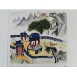 A framed and glazed limited edition signed print by Korean Artist (Kim Ki Chang 1914 - 2001),