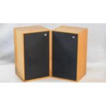 A pair of vintage Wharfedale Dovedale 3 speakers. H.61 L.36 D.30cm