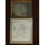 Two framed and glazed maps. One antique with a map of Devonshire. The other showing Reading. H.65