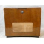 A vintage teak floor standing Ekco radiogram and record player. H.72 W.83 D.39cm