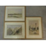 After David Roberts, three 19th century framed and glazed hand tinted lithographs of 'Ascent of