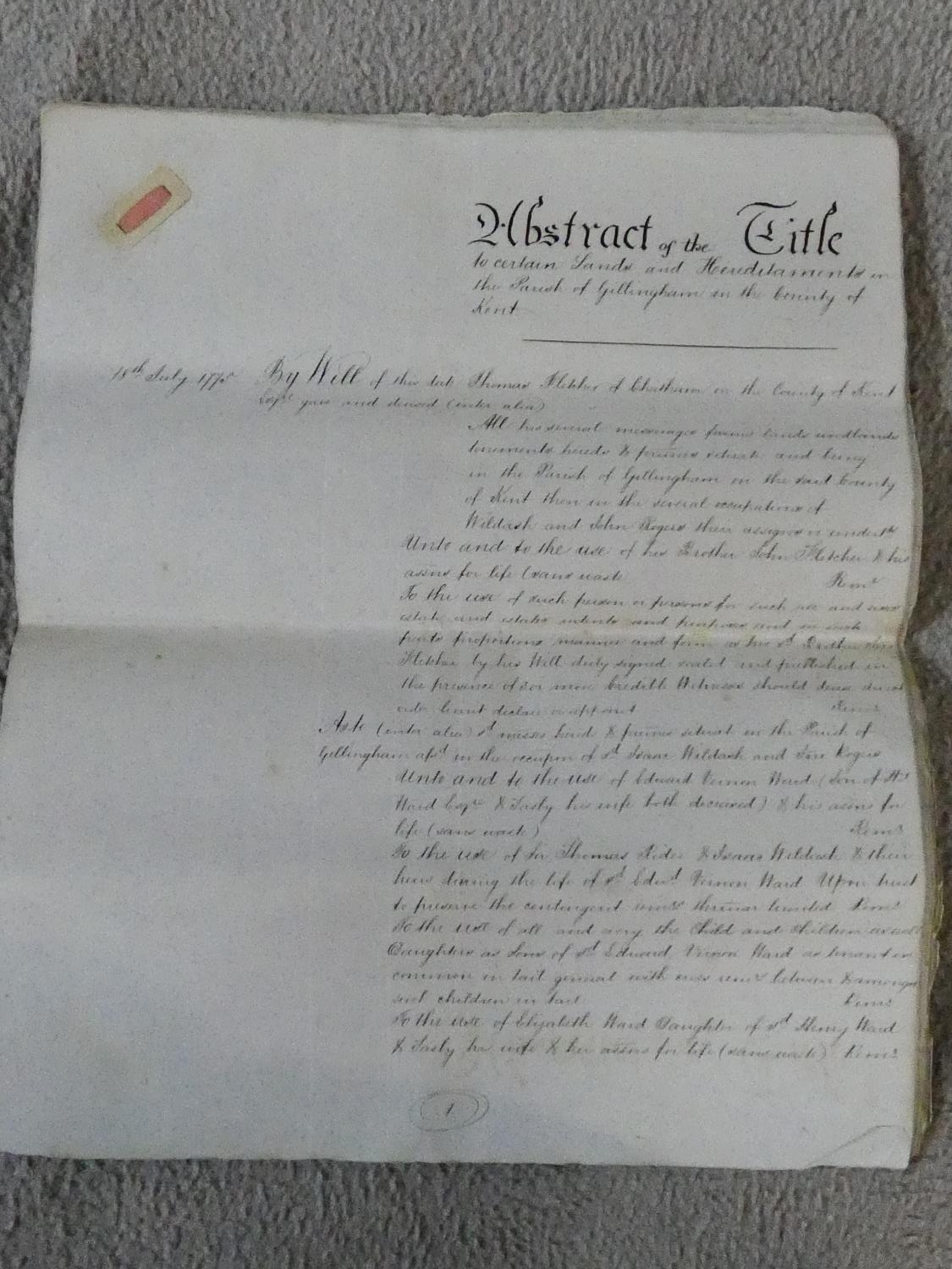 A collection of hand written 19th century and later land deeds and indenture documents. Some with - Image 16 of 32