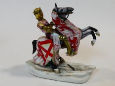 A Michael Sutty hand painted porcelain figure group, Robert the Bruce, limited edition numbered 144.