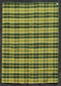 A modern Kilim with all over plaid weave. L.203xW.145cm