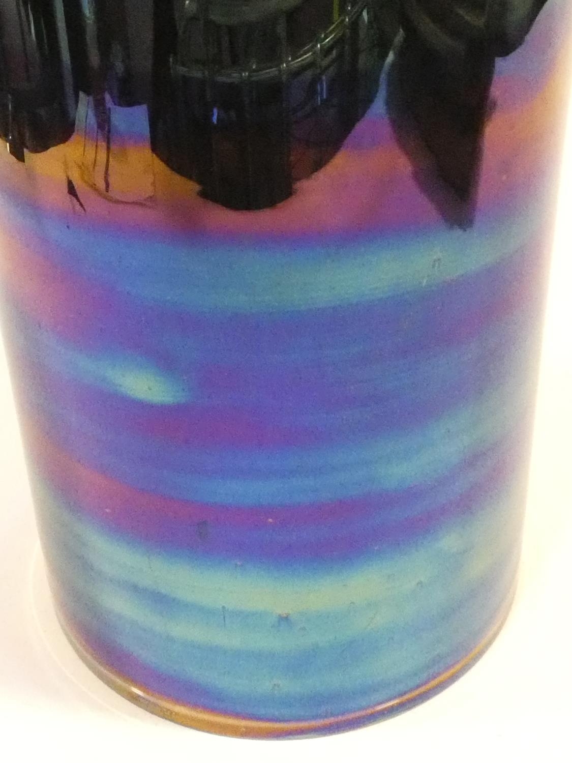 A large colourful glazed ceramic Poole Pottery bell shaped vase, makers stamp to the base along with - Image 9 of 12