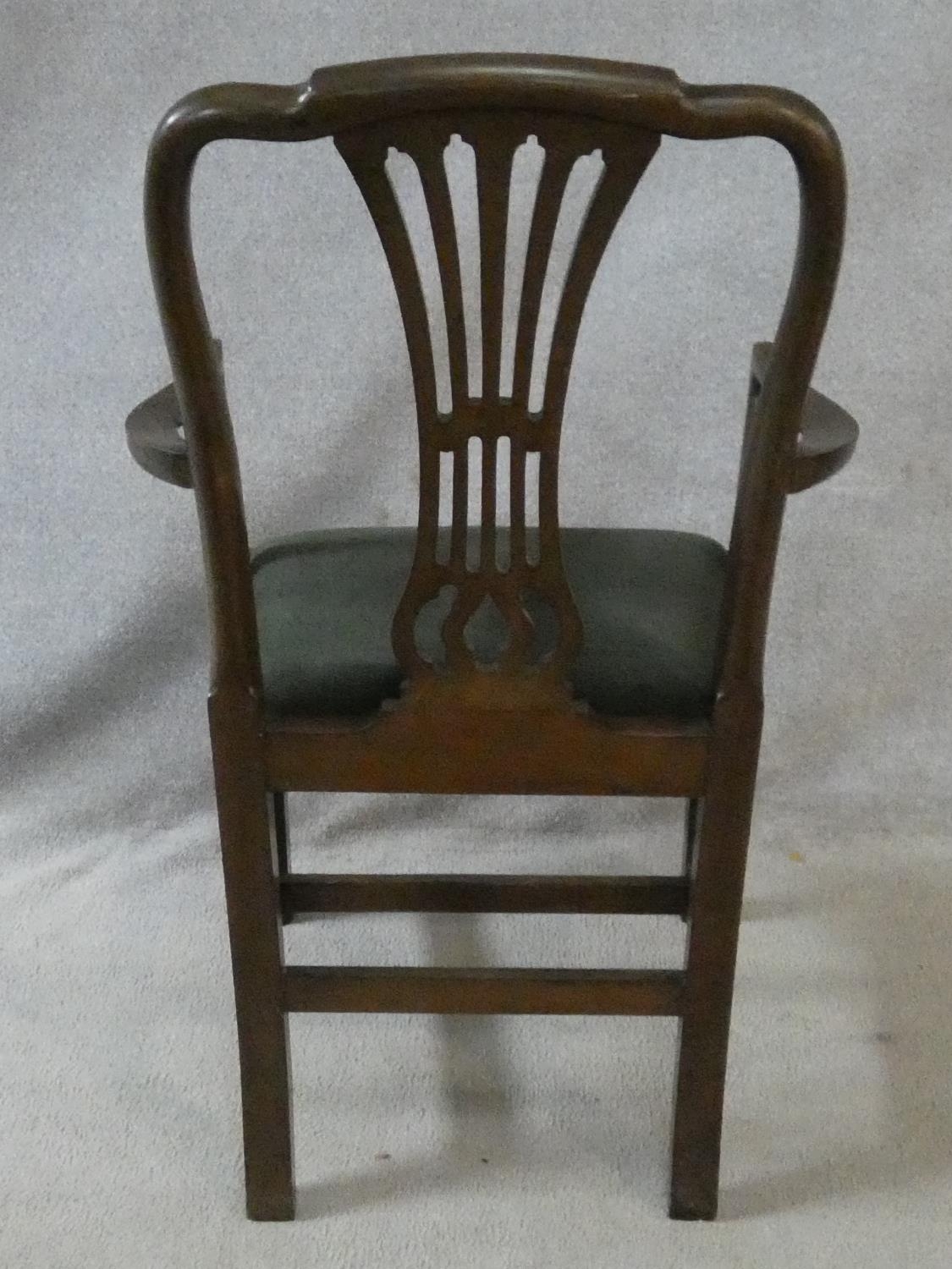 A set of eight late 19th century Georgian style mahogany dining chairs with pierced vase splats - Image 11 of 12