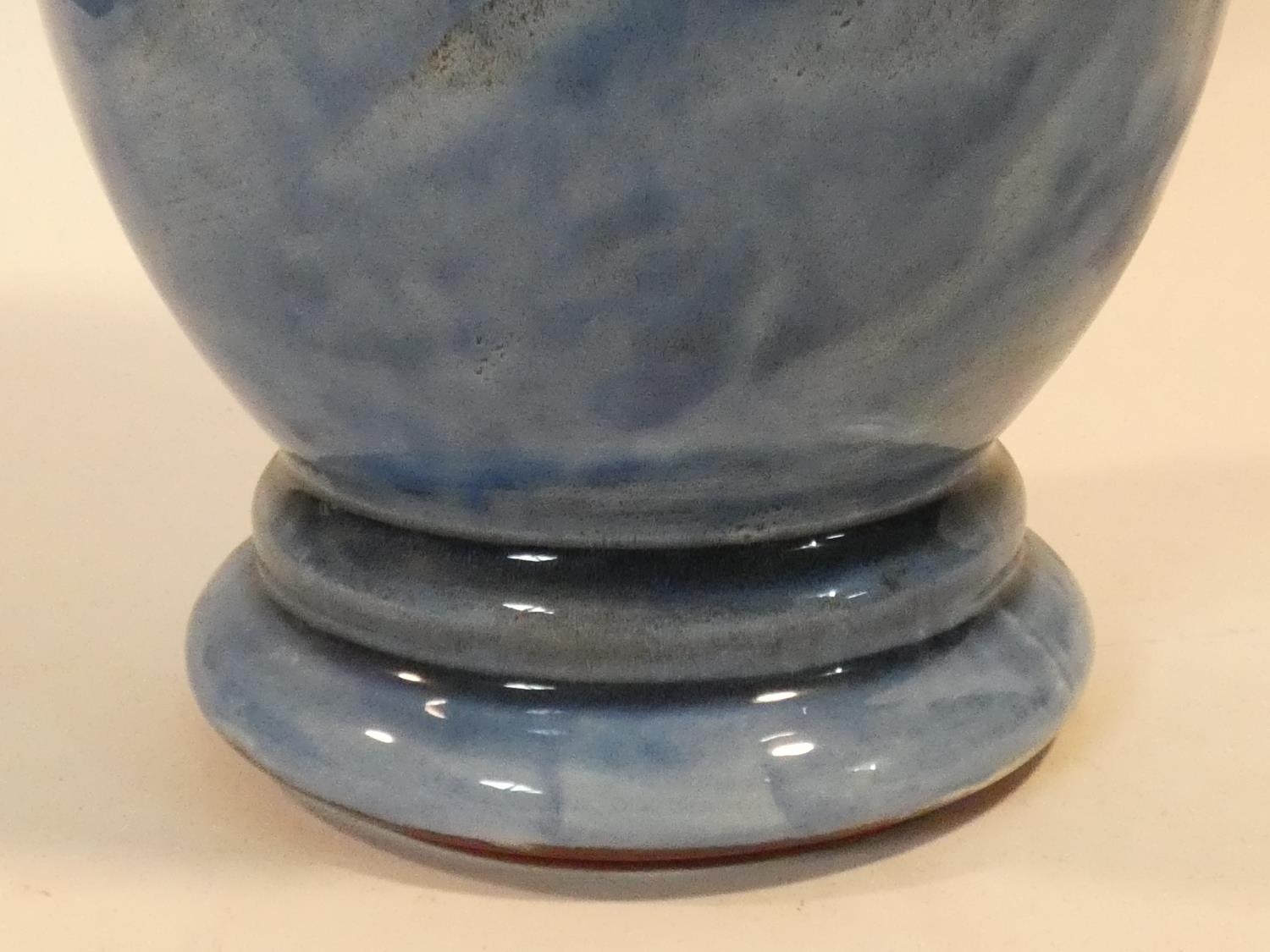 A large colourful glazed ceramic Poole Pottery bell shaped vase, makers stamp to the base along with - Image 6 of 12