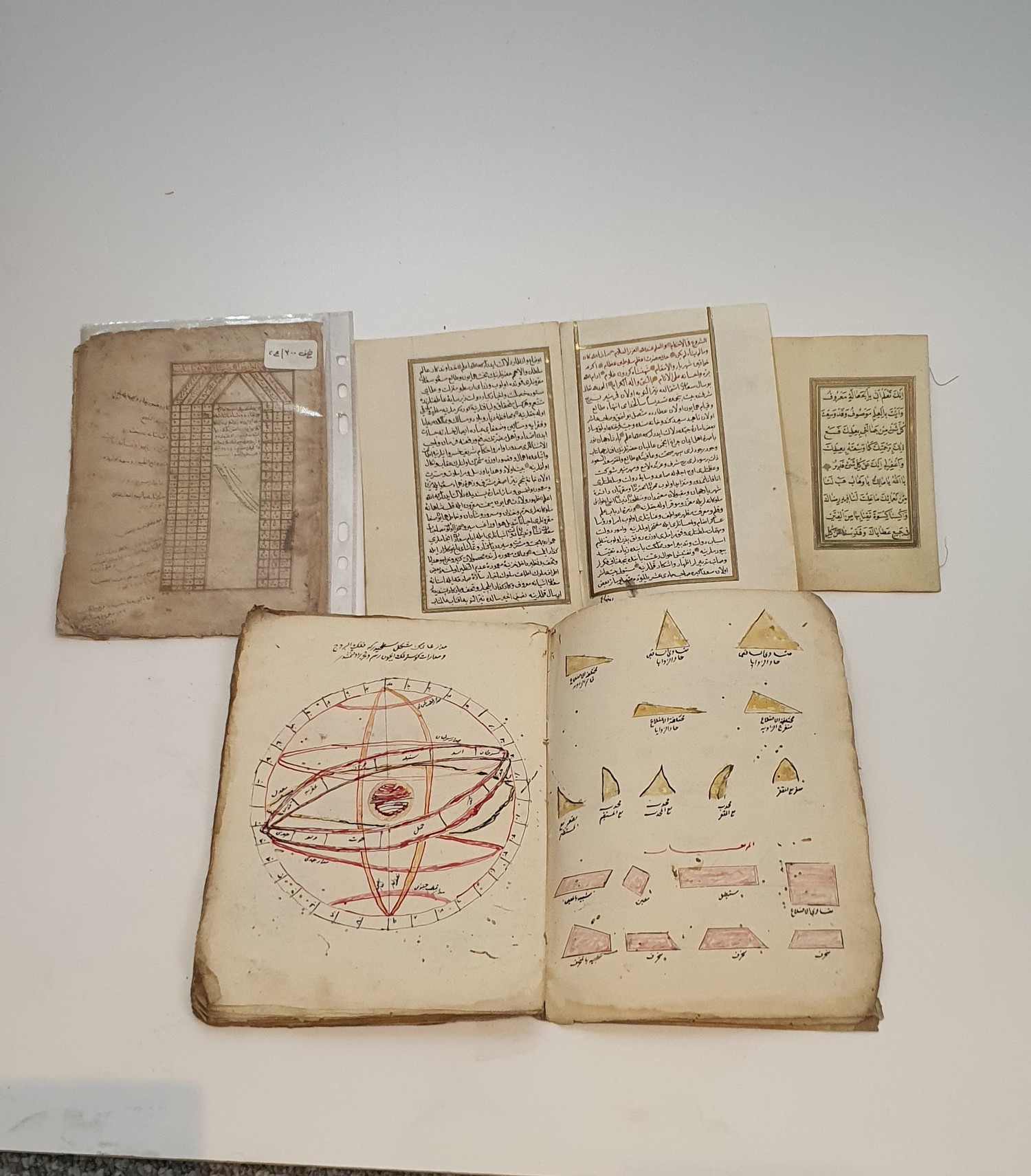 An collection of 18th century Turkish hand written manuscripts including a book containing
