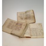 A set of three 18th century hand written Magrabi handwriting books. H.24.5x18cm