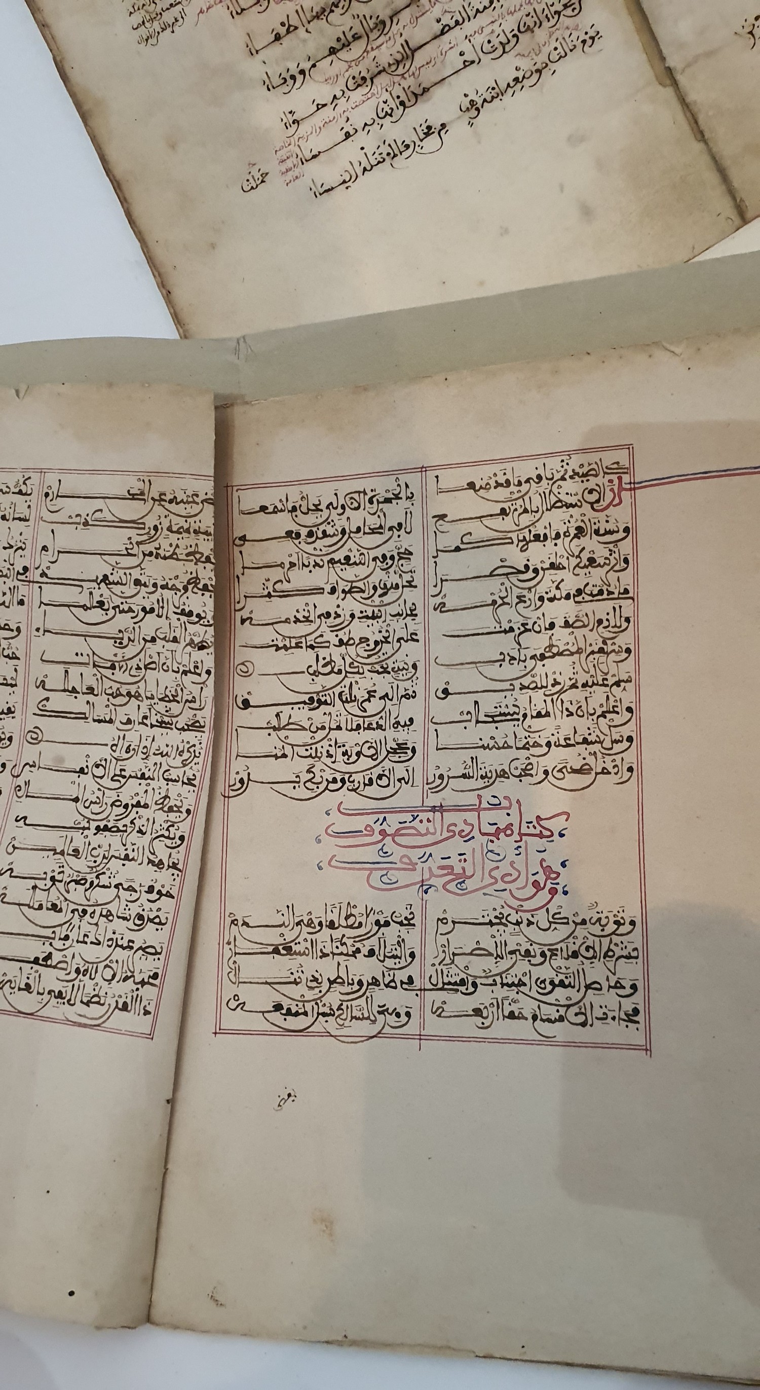 A set of three 18th century hand written Magrabi handwriting books. H.24.5x18cm - Image 4 of 6